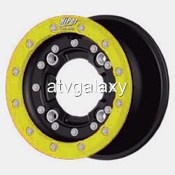 Hiper CF1 Front Yellow Beadlock Wheels 10 10x5 3 2 4 156 Yamaha YFZ450 