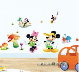 Disney Mickey Minnie Mouse Removable Wall Stickers Art Decals Nursery 