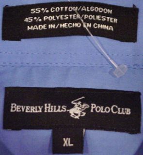 Beverly Hills Polo Club Mens Dress Shirt Sz XL New