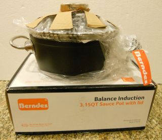 Berndes Balance Induction 3 15qt Sauce Pot with Glass Lid Model 077684 
