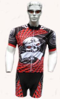 Pirate Skull Cycling Jersey Bicycle Pad Shorts Set Kit