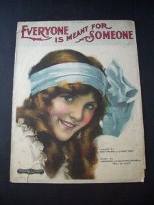 Sheet Music Everyone Is Meant for Someone 1919 Kalmar