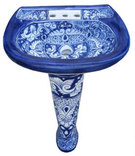 Mexican Talavera Sink Pedestal Any Design You Need