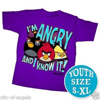angry birds youth kids t shirt urban art streetwear hip hop