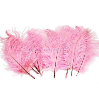 NEW Pink 10pcs 10 12 inch Ostrich Feathers optional color​s wedding 