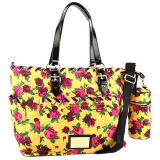 Betsey Johnson Betseyville Twinkle Toes Yellow Floral Diaper Laptop 
