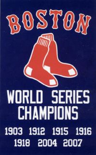 Boston Red Sox 7 TIME WORLD SERIES CHAMPIONS Premium Banner Flag