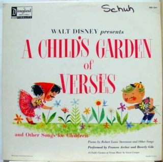 Frances Archer Beverly Gile Childs Garden Verses LP