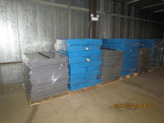 Industrial Shelving with Totes and Bins 36 x 48 Great Shape Multiple 