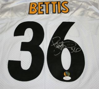 JEROME BETTIS Pittsburgh Steelers Signed White Jersey Autograph JSA 