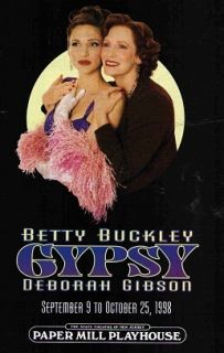 Gypsy Papermill Playhouse Playbill Betty Buckley Deborah Gibson