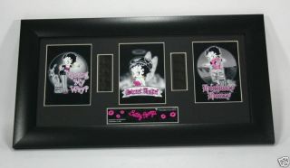 Betty Boop Wood Framed Movie Film Cell Montage Plaque 20x11 USFC5322 