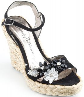 Beverly Feldman Women Shoes Adieu Wedge Sandal 8 Black