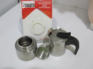 Bialetti Musa Stainless Steel 2 Cup Stovetop Espresso Maker plus a 