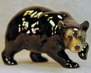 Avian Fine Porcelain Black Bear on All Fours Mint
