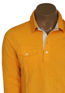 New BILLY REID Made in Canada 100 Cotton Polo Shirt Mens size S Yellow 