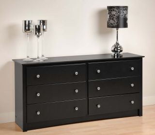 Sonoma 6 Drawer Dresser Black Bedroom Furniture New