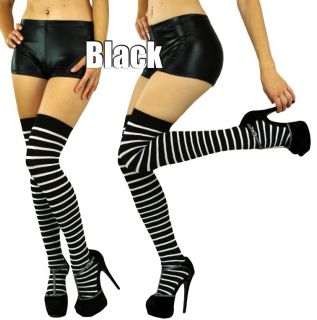 Pick A Sexy Striped Long Sock Thigh High Stockings Hosiery Dancewear 