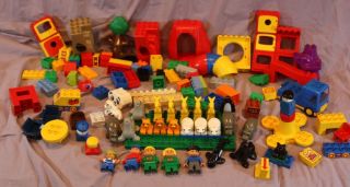 Big Lego Duplo Zoo Animal Bricks Pieces Lot