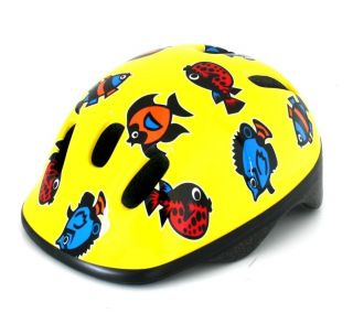 Bicycle Gear Fahrrad Helm Kinder Erwachsene Neu Größe M Gelb Fische 