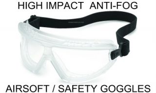 High Impact Airsoft Safety Eye Goggles CLEAR LENS
