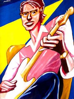 td bill frisell on fender guitar this is a signed original painting 