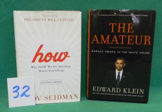 president Bill clinton Obama the amateur Edward Klein hardback book 