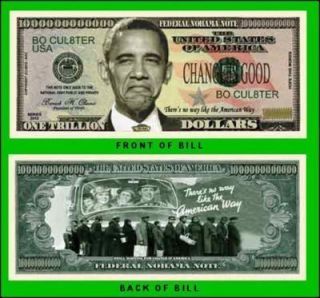    2012 Trillion Dollar Bill w Clear Protector Factory Fresh