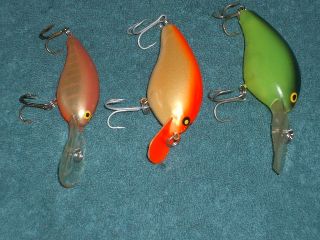 of 6 bill norman bass smallmouth lures nice large lures