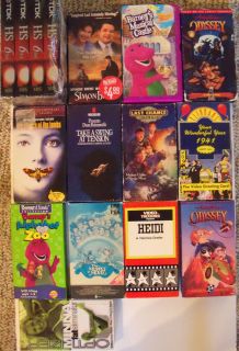 VHS Tapes Lot of 16 New Blank Tapes Children Barney Movies Exercise 