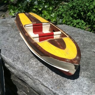 Antique 1940s Century Runabout Pond Yacht Boat Model Chris Craft 
