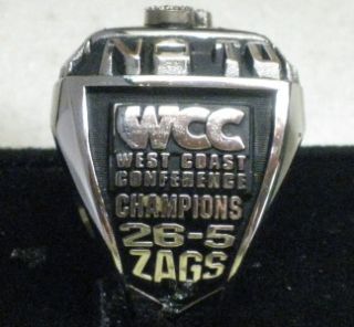 gonzaga bulldogs 05 wcc championship ring ncaa