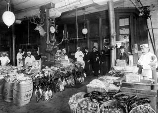 FM Smith & Co Game Butcher Shop Chicago IL 1900