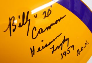 Billy Cannon Paul Dietzel Signed Full Size Retro LSU Tigers Helmet PSA 