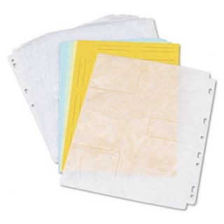   Sided Disc Pages with Index Cards for Three Ring Binder Clear 1
