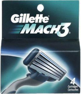 Gillette Mach 3 4 Pack 100 Genuine Blades Free Shipping