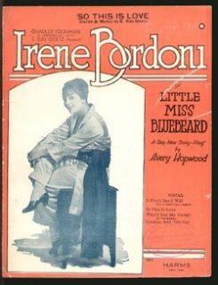 Little Miss Bluebeard 1923 Irene Bordoni So This Is Love BWY Vintage 