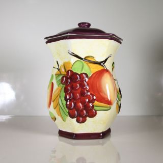    Italy for NONNI Ceramic Biscotti Jar container canister estate find