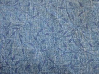 Curtain Valance 55x14 Blue Denim look Fern Leaf Country