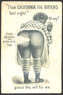This rare original trade card advertises California Fig Bitters.