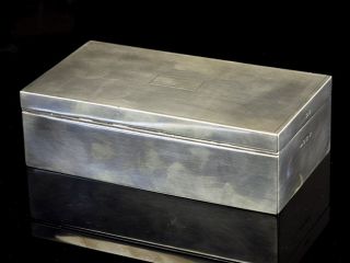 sterling silver table cigarette box birmingham 1944
