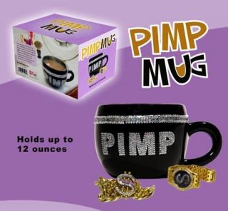 PIMP DIAMOND BLING   gag coffee tea kitchen office mug