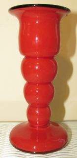 Tango Red Black Art Glass Vase Czech Bohemian 6 3 8 Welz Powolny 