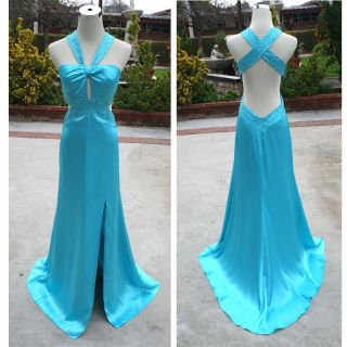 Blondie Nites $170 Turquoise Formal Evening Gown 11