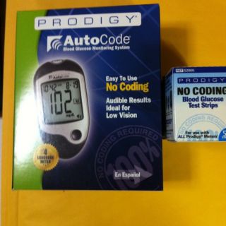 Prodigy Blood Glucose 50 Test Strips and Free Meter