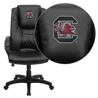   Gamecocks NCAA Embroidered Black Leather Executive Office Chair