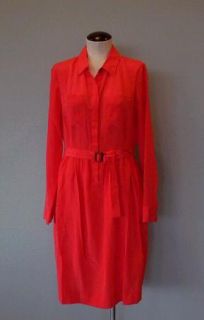 new j crew blythe shirt dress color poppy size 2 47714 $ 178 made with 