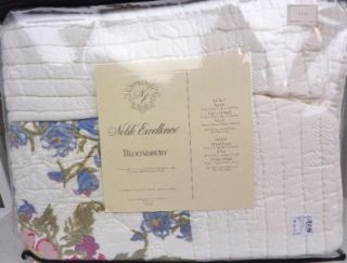 NIP NOBLE EXCELLENCE KING QUILT BLOOMSBURY CREAM & PASTEL FLORAL 