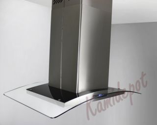30 Stainless Steel Range Hood Island Style Kitchen Vent Glass Wings 