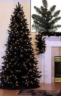items 12 pre lit slim black ashley spruce christmas tree